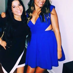 Charlotte Russe Blue Cutout dress